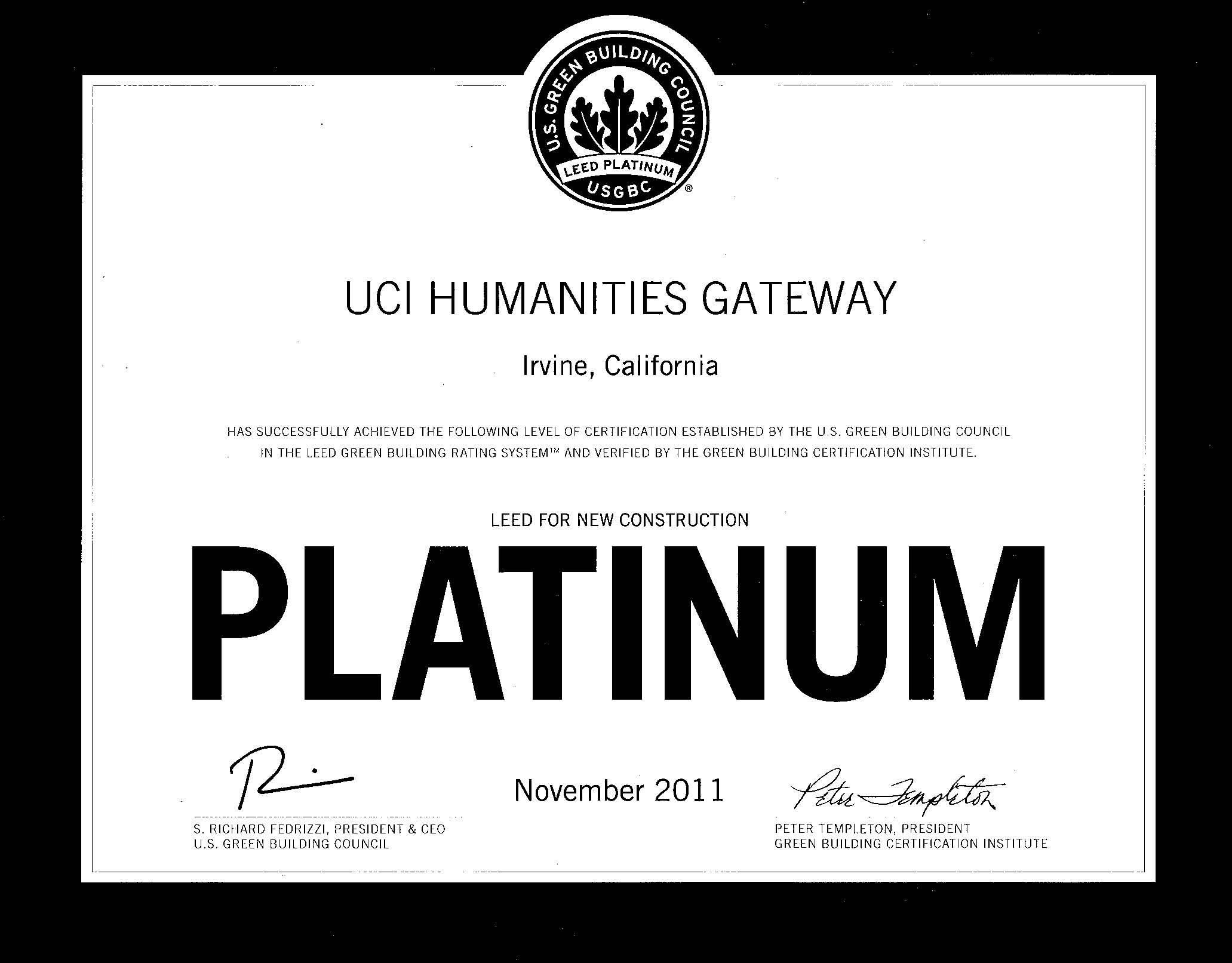 UCI Humanities LEED Platinum